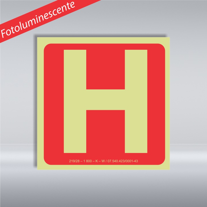 PLACA HIDRANTE - PVC - FOTOLUMINESCENTE